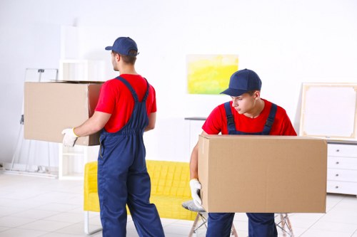 Student removals team working in a West Hampstead residential street
