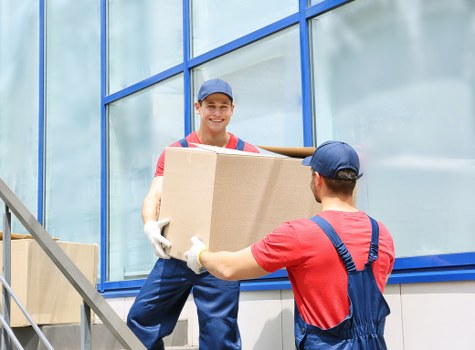Removal team preparing a home move in West Hampstead