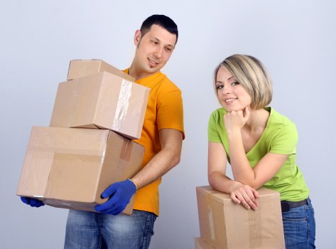 Careful loading of household items during a local West Hampstead move