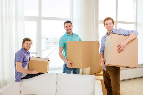 Service team investigating a removal van complaint