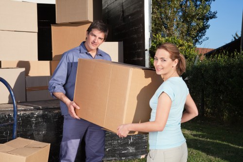 Commercial movers handling office relocation logistics in West Hampstead