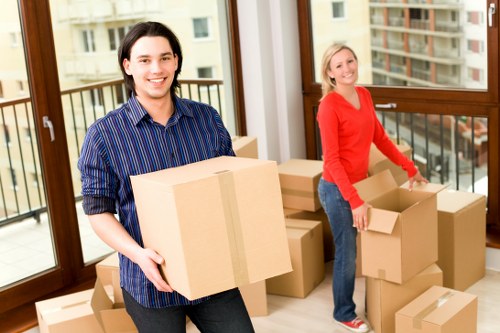 Careful furniture handling during a flat removal in West Hampstead