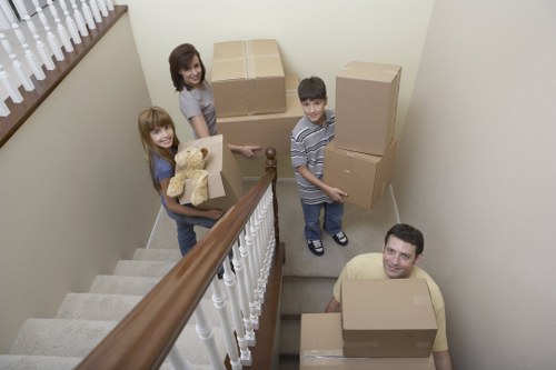 Moving furniture through a West Hampstead flat with narrow access